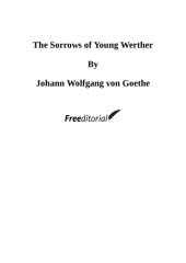 book The Sorrows Of Young Werther