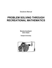 book Problem solving through recreational mathematics-Solution Manual