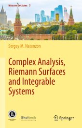 book Complex Analysis, Riemann Surfaces and Integrable Systems