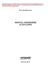 book Mental disorders in epilepsy: monograph