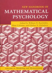 book New Handbook Of Mathematical Psychology: Modeling And Measurement