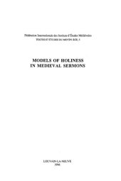 book Models of Holiness in Medieval Sermons: Proceedings of the International Symposium (Kalamazoo, May 4-7, 1995), organised by the International Medieval Sermon Studies Society (IMSSS)