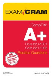 book CompTIA A+ Core 220-1001 annd Core 220-1002 Practice Questions Exam Cram