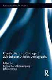 book Continuity and change in Sub-Saharan African demography