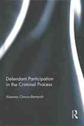 book Defendant participation in the criminal process