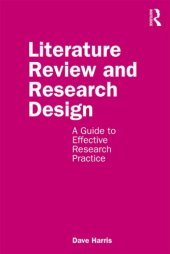 book Literature Review And Research Design: A Guide To Effective Research Practice