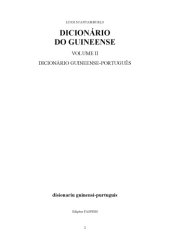 book Dicionário do Guineense. Volume II. Dicionário Guineense-Português. Disionariu guinensi-purtuguis