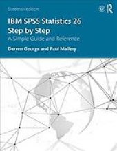 book IBM SPSS Statistics 26 Step By Step: A Simple Guide And Reference