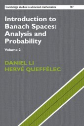 book Introduction to Banach Spaces: Analysis and Probability