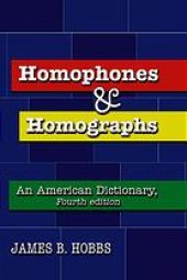 book Homophones and homographs : an American dictionary