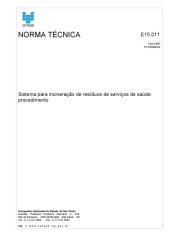 book Sistema para incineração de resíduos de serviços de saúde: procedimento