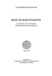 book Bion of Borysthenes: A collection of the fragments with introduction and commentary