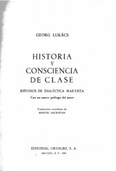 book Historia y conciencia de clase