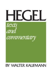 book Hegel: Texts and Commentary