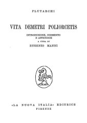 book Plutarchi Vita Demetri Poliorcetis