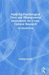 book Adapting Psychological Tests And Measurement Instruments For Cross-Cultural Research: An Introduction