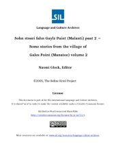 book Sohn stoari fahn Gaylz Paint (Malanti). Paat 2. Some stories from the village of Gales Point (Manatee). Volume 2