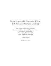 book Linear Algebra for Computer Vision, Robotics, and Machine Learning