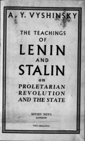 book The Teachings of Lenin and Stalin on Proletarian Revolution and the State