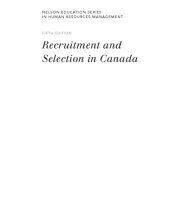 book Recruitment and selection in Canada