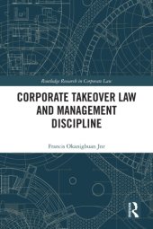 book Corporate Takeover Law And Management Discipline