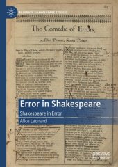 book Error In Shakespeare: Shakespeare In Error