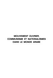 book Mouvement ouvrier, communisme et nationalismes dans le monde arabe : études