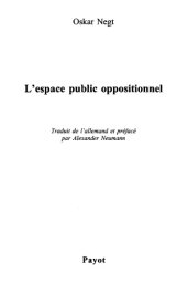 book L’espace public oppositionnel