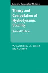 book Theory and Computation in Hydrodynamic Stability