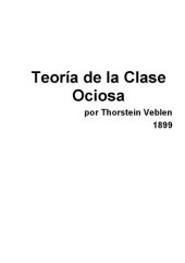 book Teoría de la Clase Ociosa