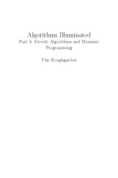 book Algorithms Illuminated. Part 3: Greedy Algorithms and Dynamic Programming