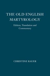 book The Old English Martyrology: Edition, Translation and Commentary