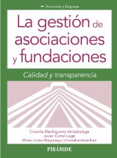 book La gestión de asociaciones y fundaciones. calidad y transparencia