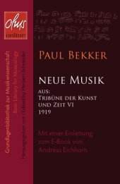 book Neue Musik : Mit einer Einleitung zum E-Book von Andreas Eichhorn.