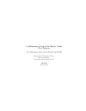 book An Elementary Proof of the Markov Chain Tree Theorem