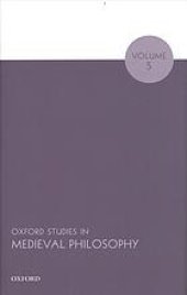 book Oxford Studies in Medieval Philosophy, Volume 5