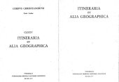 book Itineraria et alia geographica