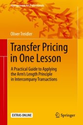 book Transfer Pricing in One Lesson: A Practical Guide to Applying the Arm’s Length Principle in Intercompany Transactions