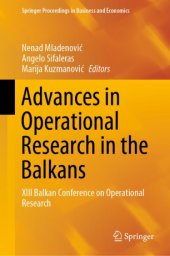 book Advances in Operational Research in the Balkans: XIII Balkan Conference on Operational Research