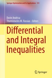 book Differential and Integral Inequalities