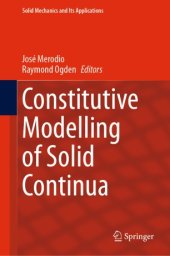 book Constitutive Modelling of Solid Continua