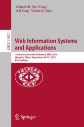 book Web Information Systems and Applications: 16th International Conference, WISA 2019, Qingdao, China, September 20-22, 2019, Proceedings