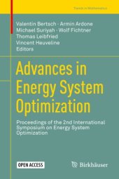 book Advances in Energy System Optimization: Proceedings of the 2nd International Symposium on Energy System Optimization