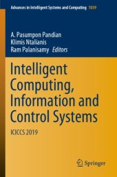 book Intelligent Computing, Information and Control Systems: ICICCS 2019