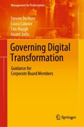 book Governing Digital Transformation: Guidance for Corporate Board Members