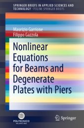 book Nonlinear Equations for Beams and Degenerate Plates with Piers