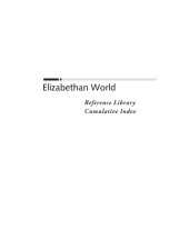 book Elizabethan World RL. Index