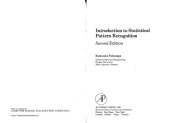 book Introduction To Statistical Pattern Recognition