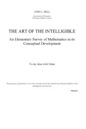 book The Art of the Intelligible (survey of mathematics in its conceptual development)