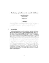 book Facilitating Applied Economic Research With Stata